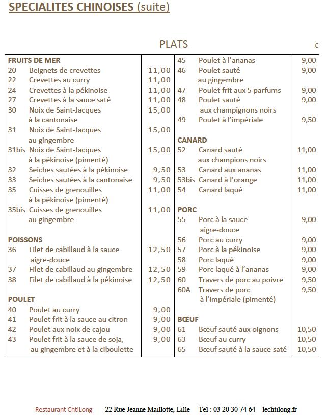 Le Chti Long 鸿龙阁 - Menu Image 1